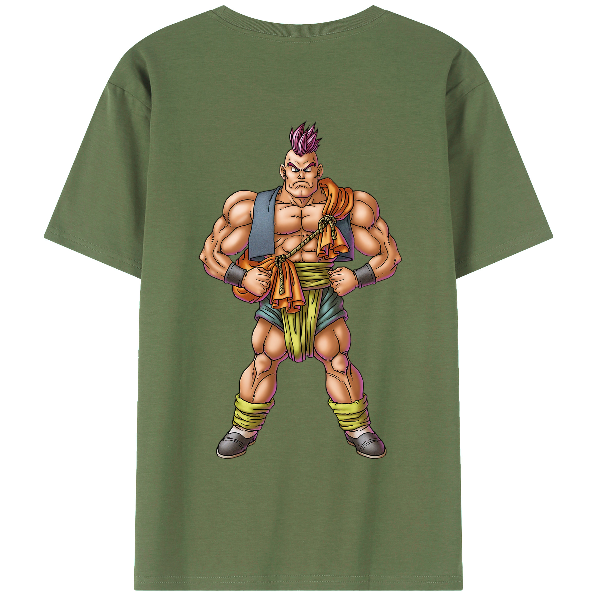 （画像用） ドラゴンクエスト Doragon Kuesuto Dragon Quest 綿100％ メンズ半袖Tシャツ（バックプリント） 通気性